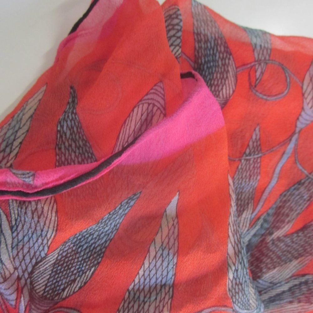 Vintage Vera Neumann Silk Scarf Square - Picture 9 of 9